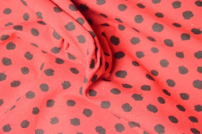 Jersey GOTS Dots Punkte dunkelrot